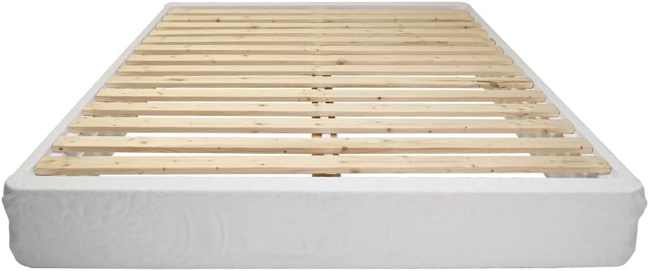Eco‑Friendly Pine Wood Queen Bed Foundation