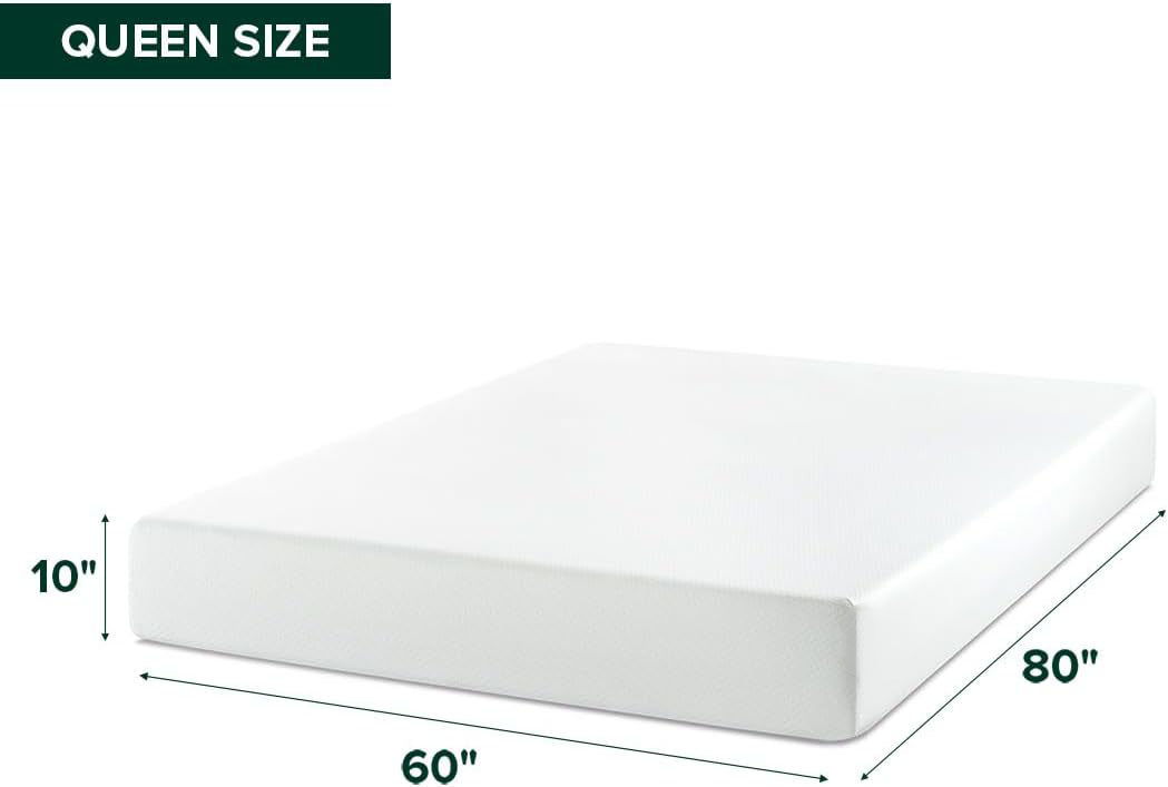 Green‑Tea Memory‑Foam Queen Mattress