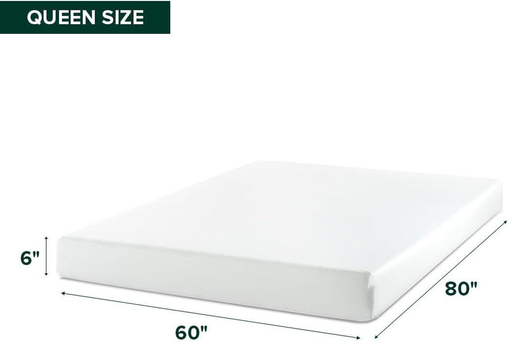 Green‑Tea Memory‑Foam Queen Mattress