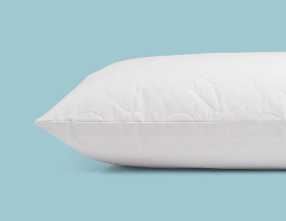 Zippered Quilted Pillow Protector Cover
