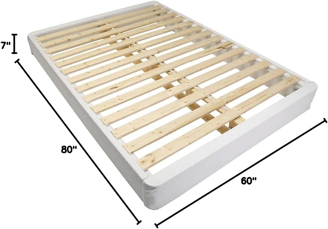 Eco‑Friendly Pine Wood Queen Bed Foundation