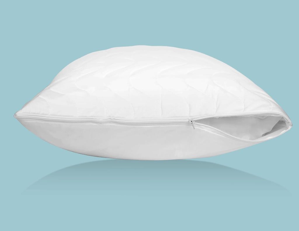 Zippered Quilted Pillow Protector Cover
