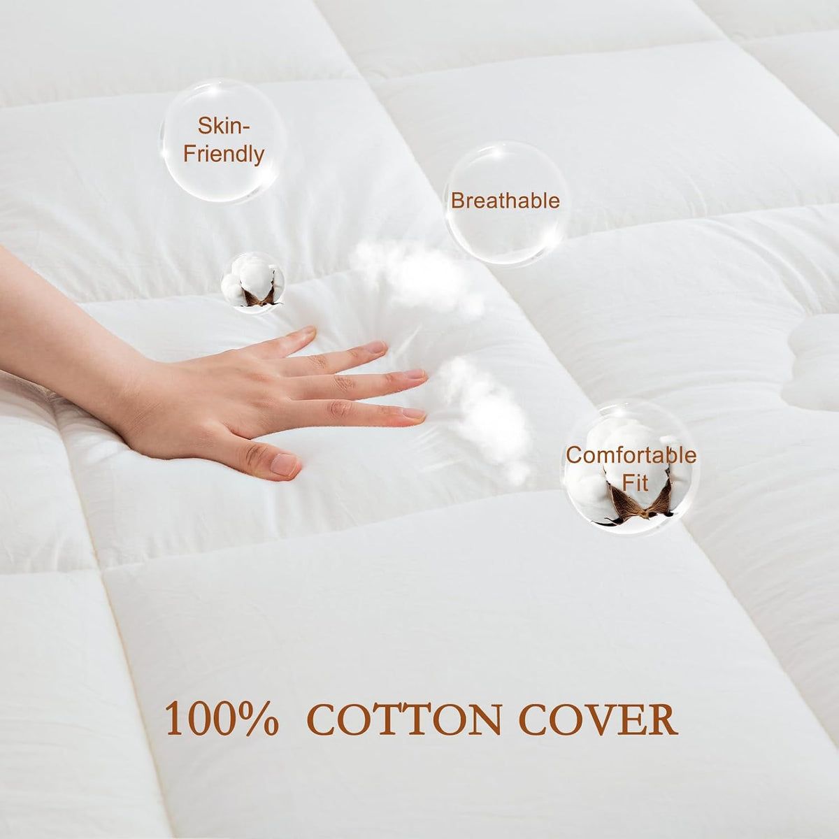Wool Queen‑Size Mattress Topper Pad