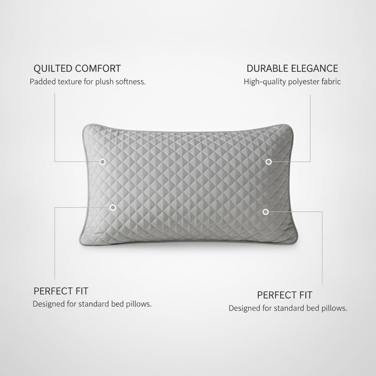 Quilted Soft Pillow Protector Cover 1‑Pack