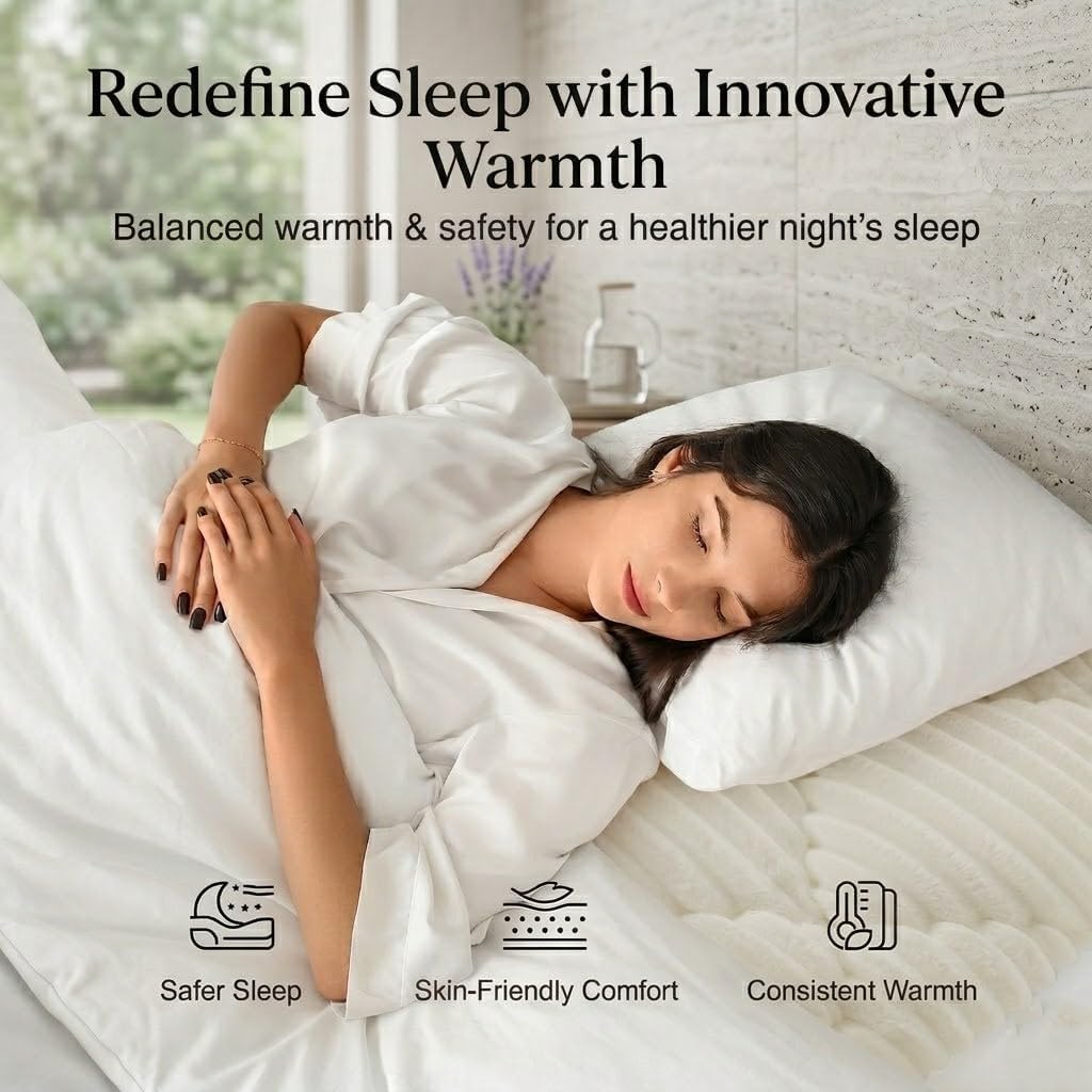 Soft Faux‑Fur King Mattress Topper Pad