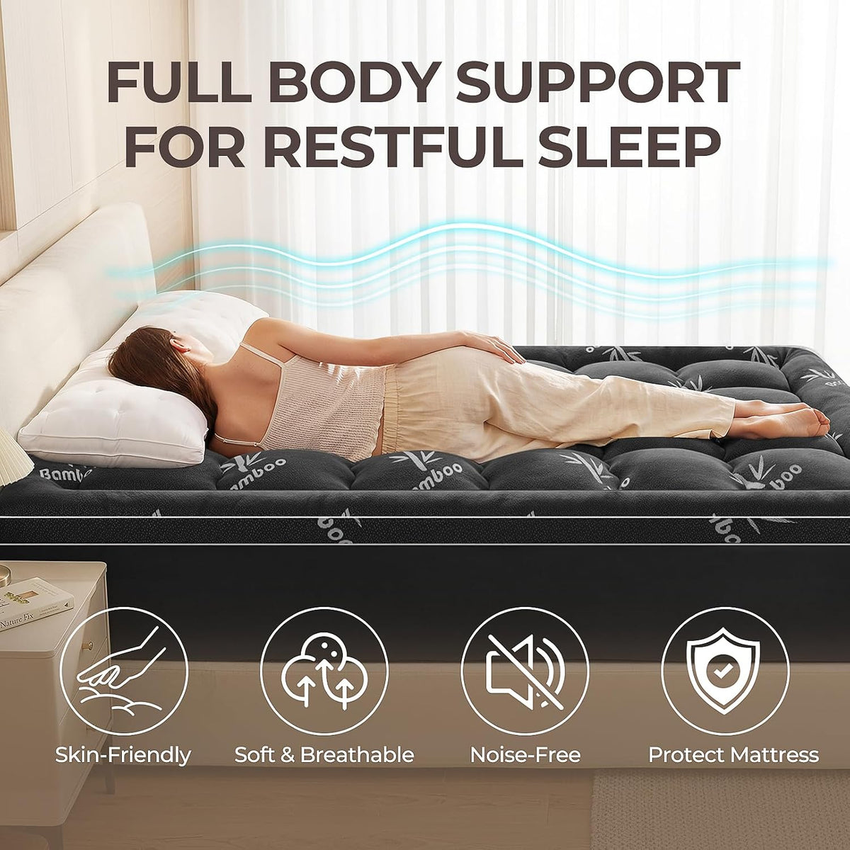 Extra‑Thick Queen Pillow‑Top Mattress Topper