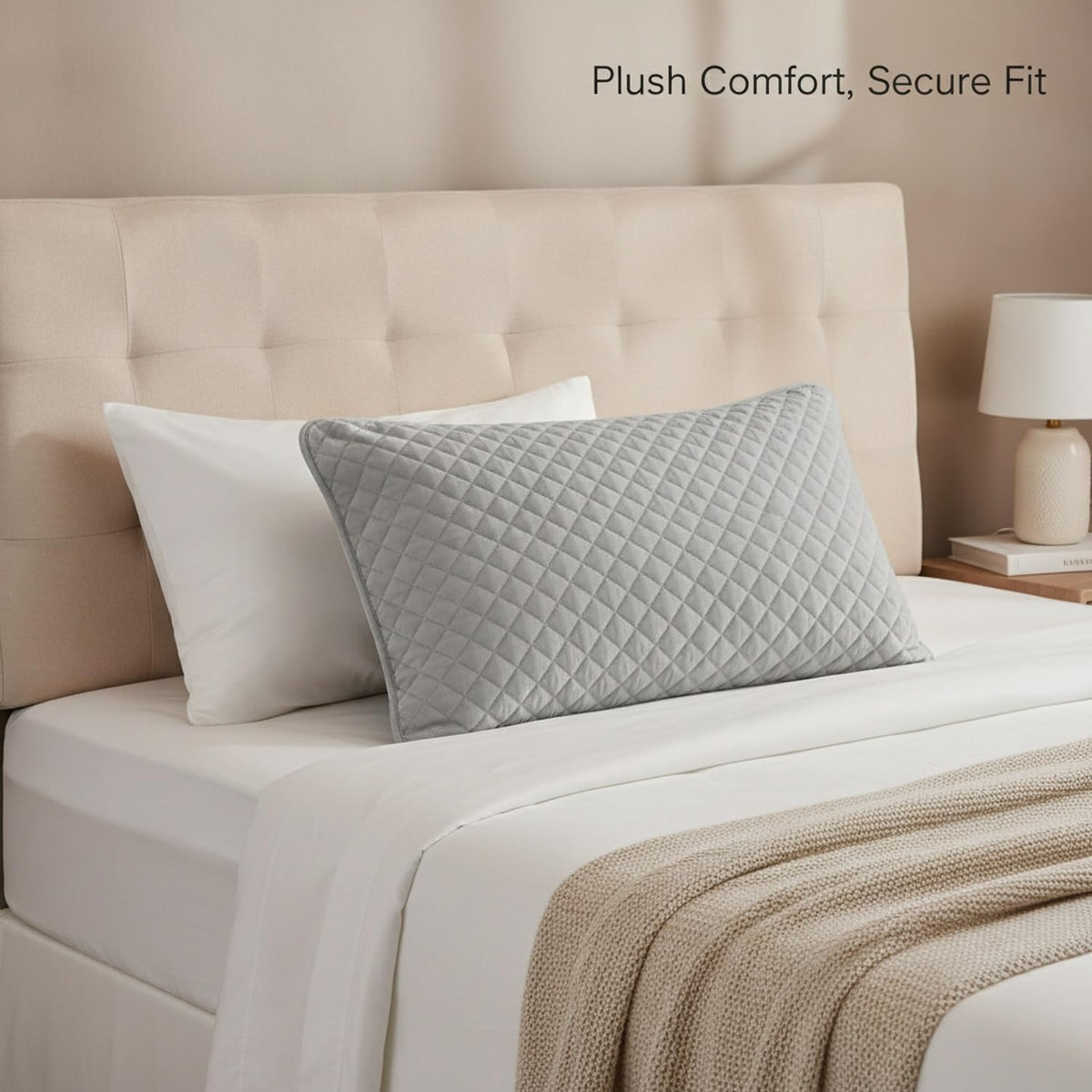 Quilted Soft Pillow Protector Cover 1‑Pack