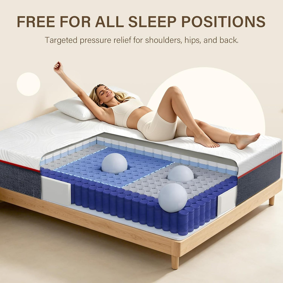 Zoned Pocket‑Coil Memory‑Foam Queen Mattress