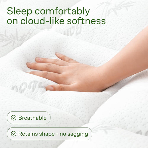 Cooling Bamboo Full‑Size Mattress Topper Pad
