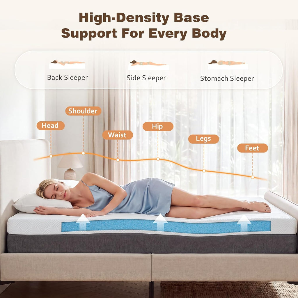 Cooling Gel‑Memory‑Foam Queen Mattress