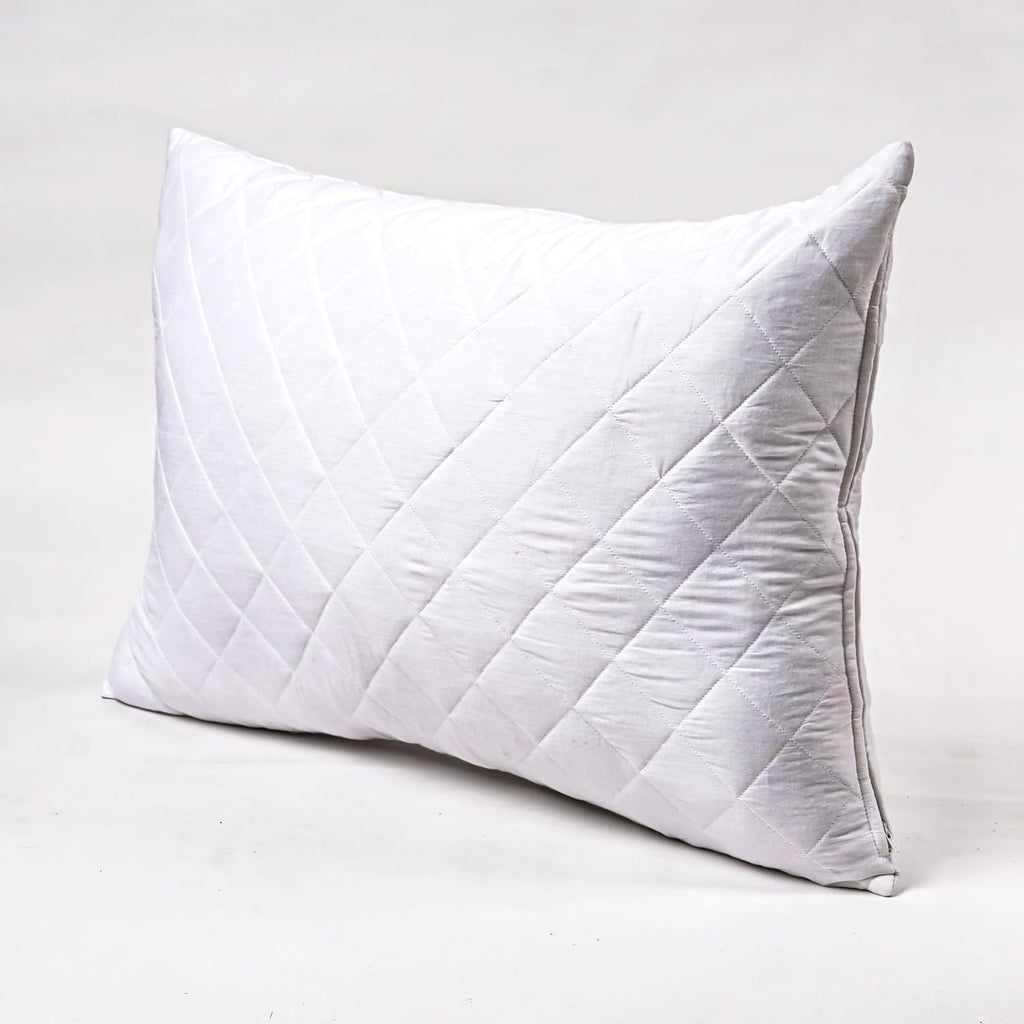 Zippered Cotton Quilted Pillow Protector Cover