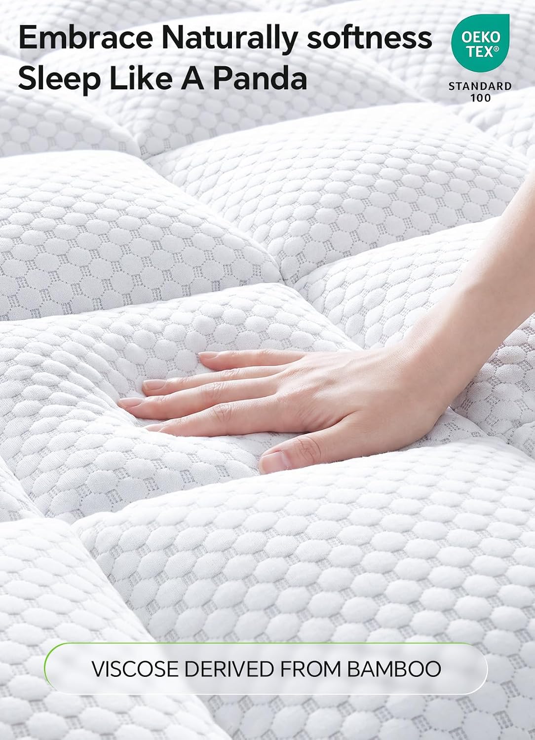 Pillow‑Top King Mattress Topper Pad Cover