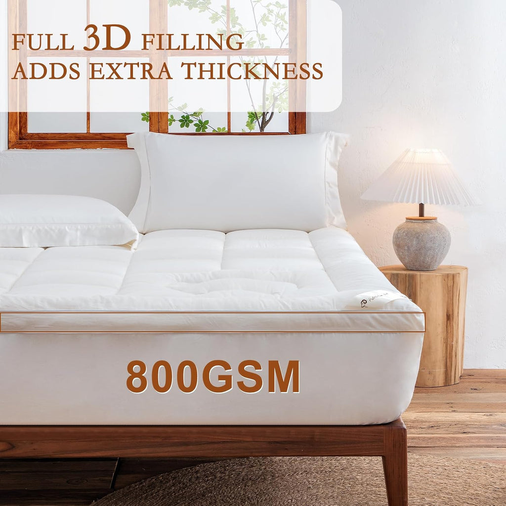 Wool Queen‑Size Mattress Topper Pad