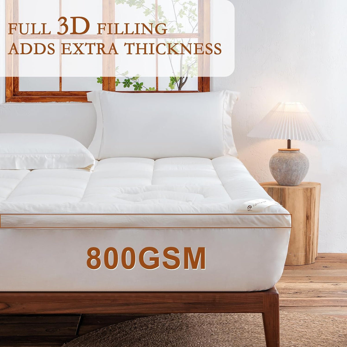 Wool Queen‑Size Mattress Topper Pad