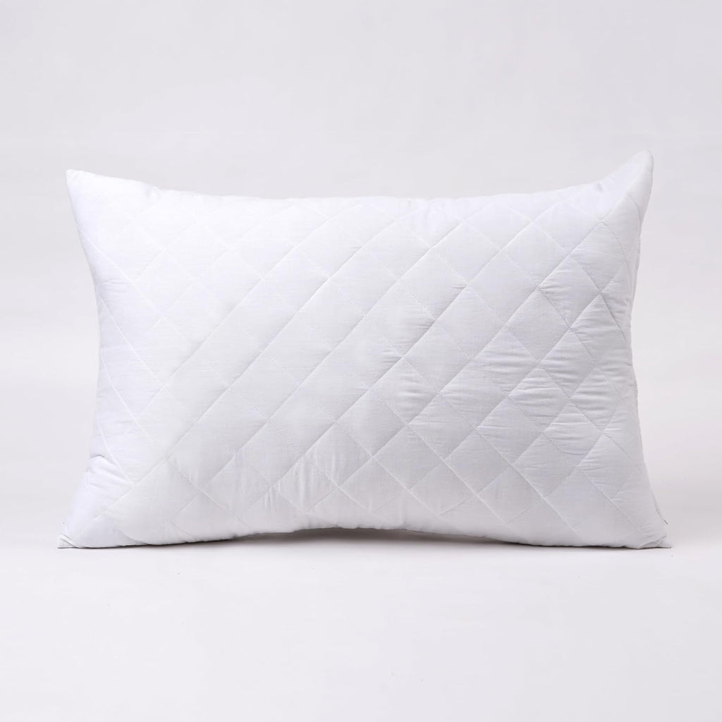 Zippered Cotton Quilted Pillow Protector Cover