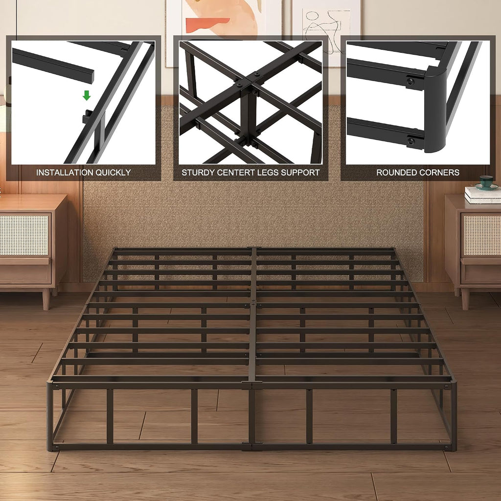 Heavy‑Duty Full‑Size Box Spring Bed Base