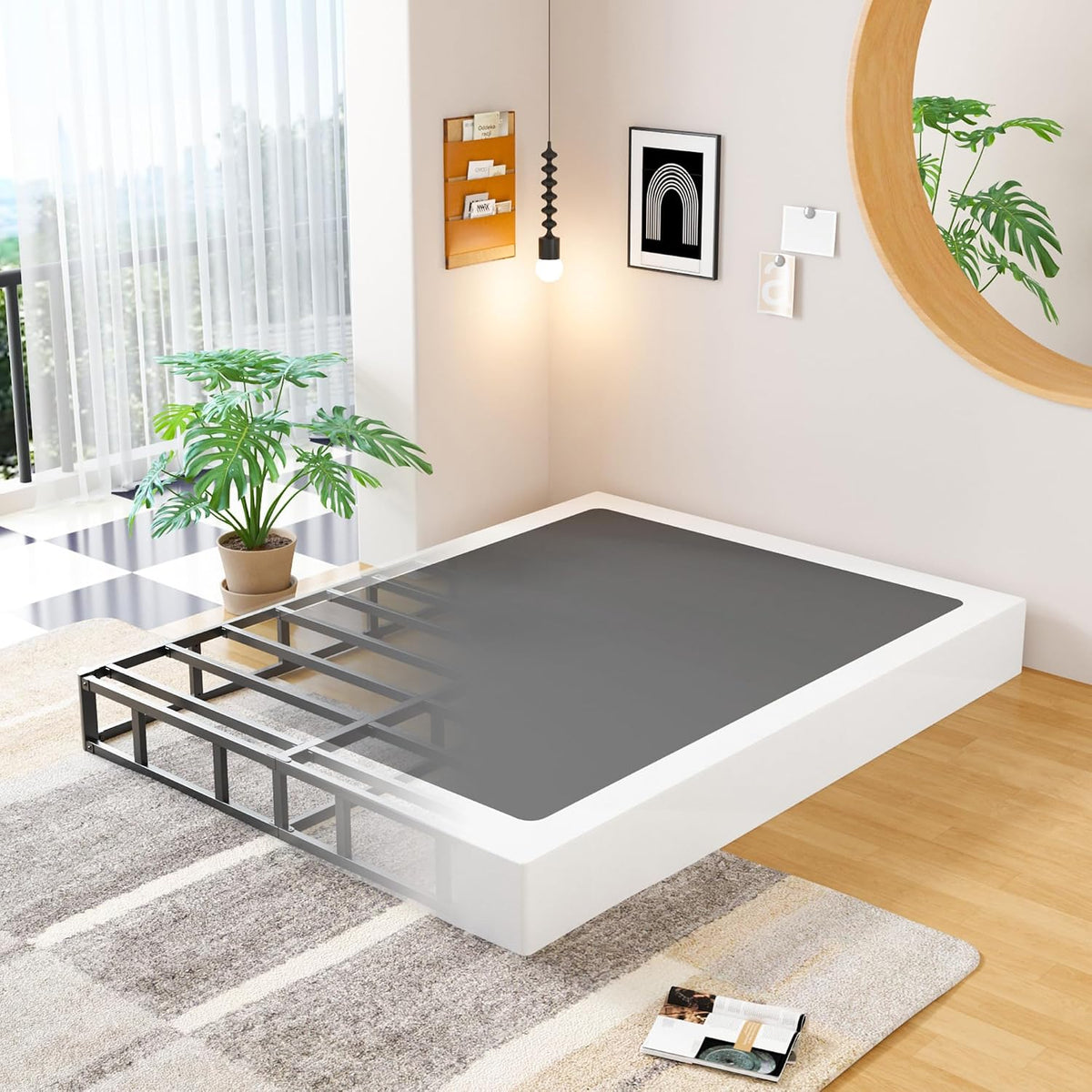 Heavy‑Duty Queen Box Spring Bed Base