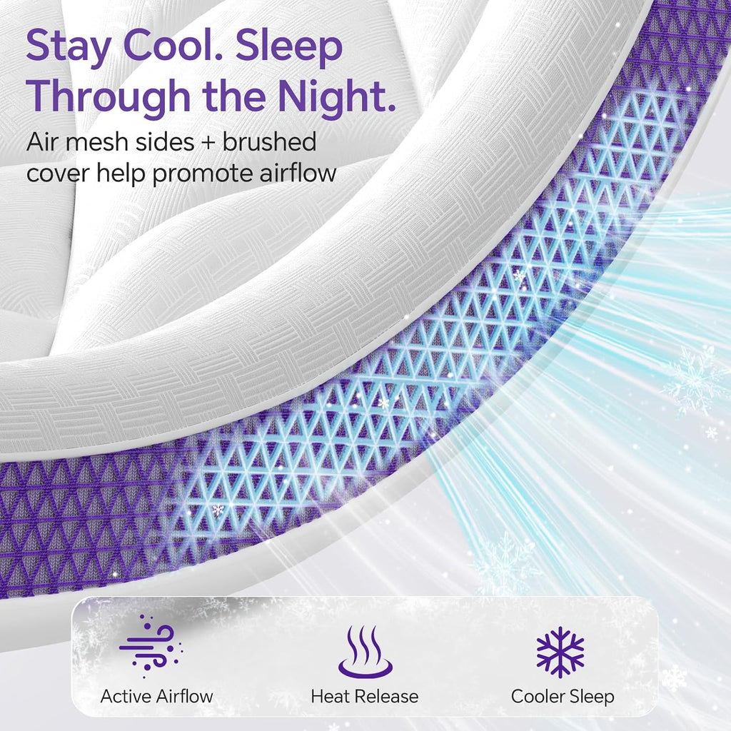 Bamboo‑Viscose Queen Pillow‑Top Mattress Topper