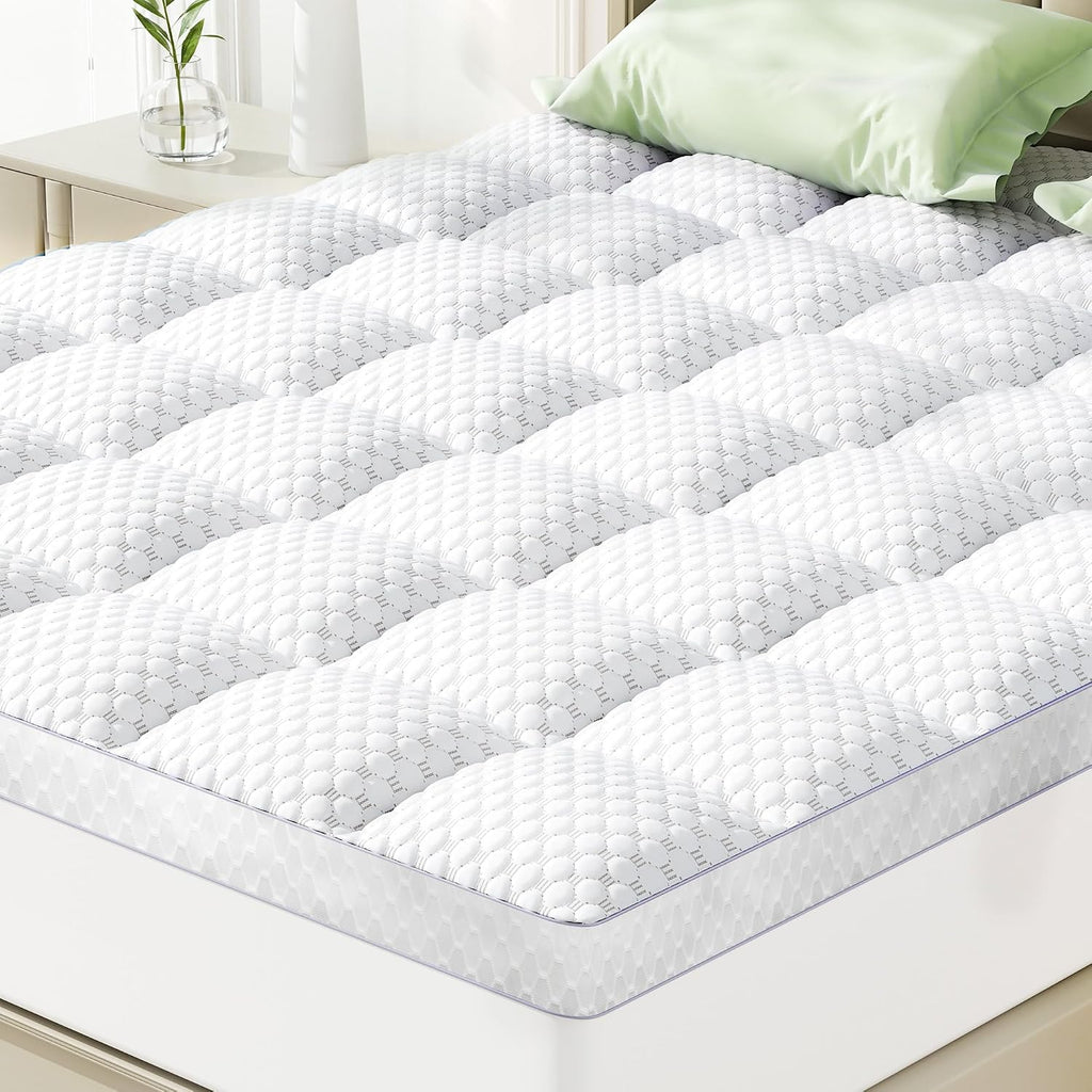 Pillow‑Top King Mattress Topper Pad Cover