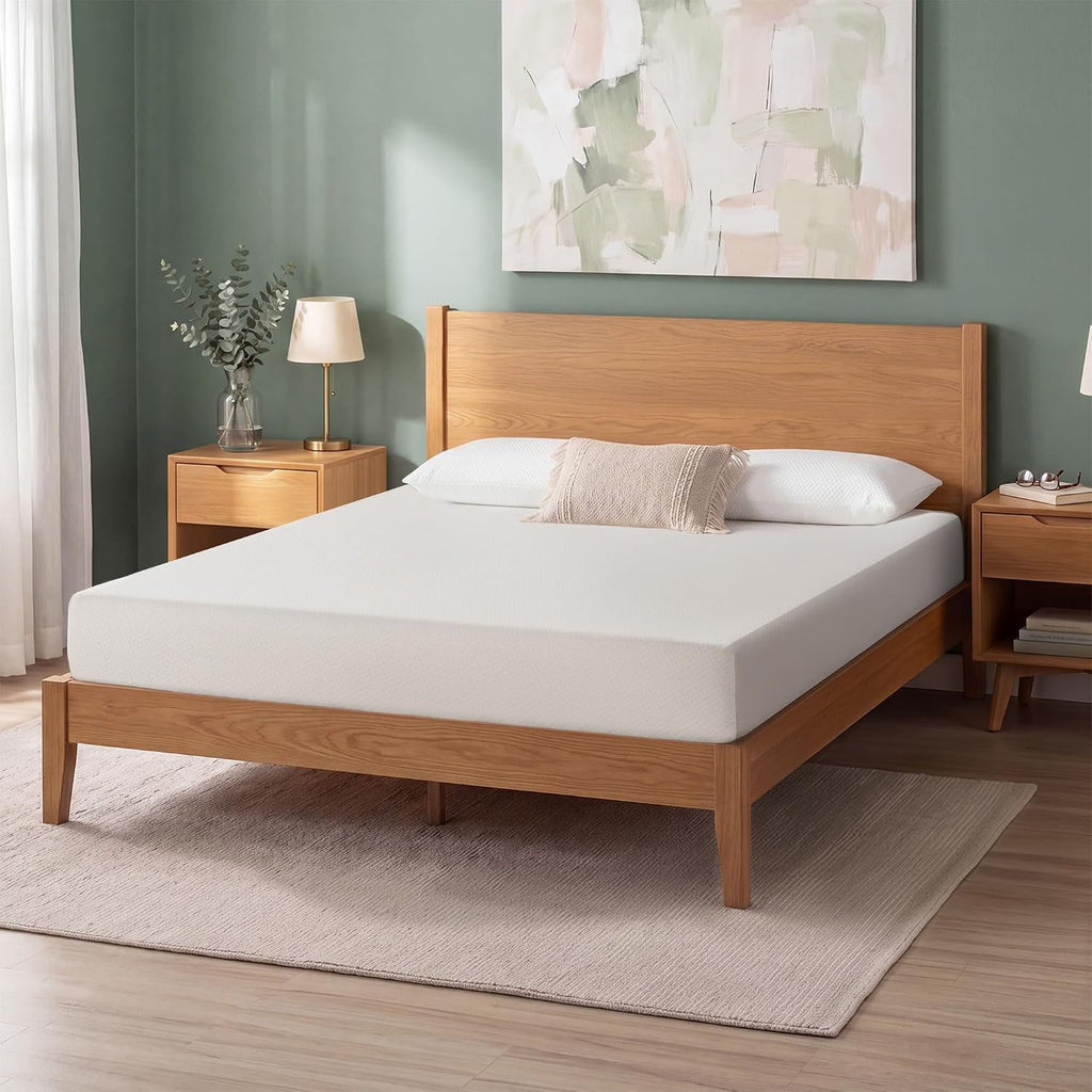 Green‑Tea Memory‑Foam Queen Mattress