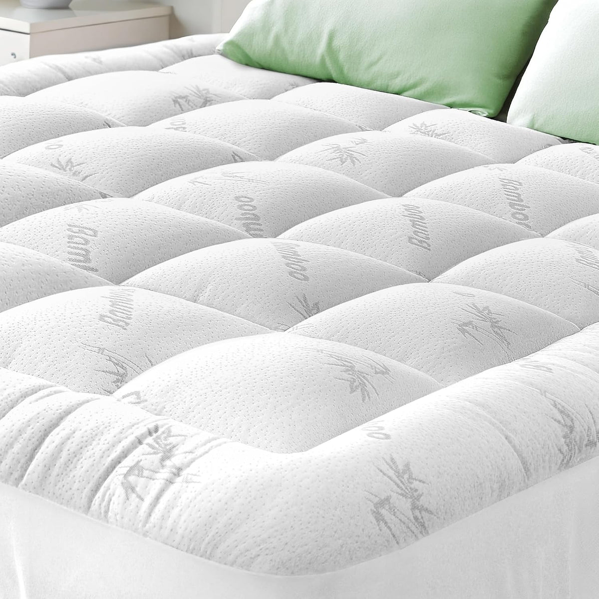 Cooling Bamboo Full‑Size Mattress Topper Pad