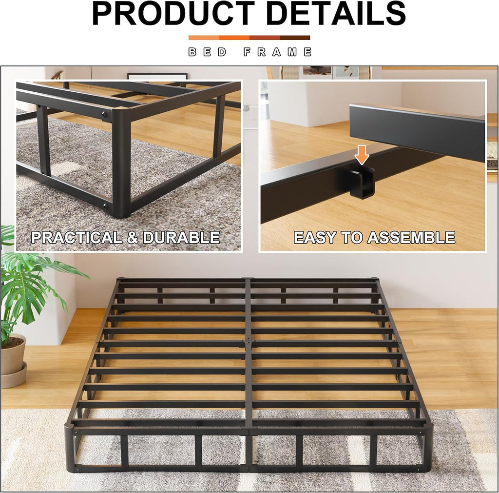 Heavy‑Duty Queen Box Spring Bed Base