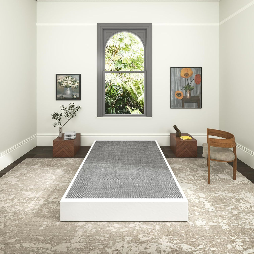 Heavy‑Duty Metal Queen Box Spring Bed Base