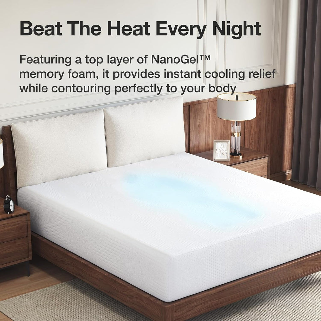 Cooling Gel Memory‑Foam Queen Mattress