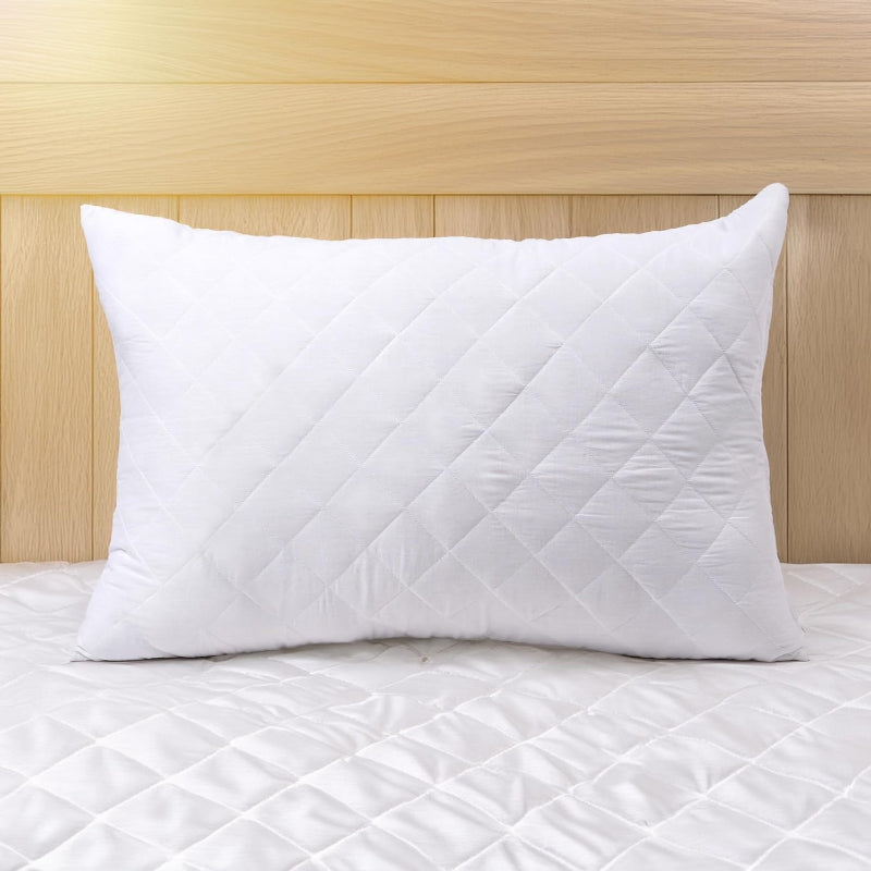 Zippered Cotton Quilted Pillow Protector Cover